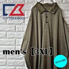 AM81【CUTTER＆BUCK】ポロシャツ【メンズ3XL】グリーン