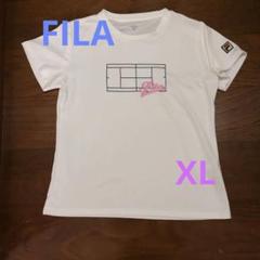 テニス Tシャツ ホワイト　XL レディース　FILA