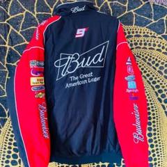 Budweiser メンズ アウター ブルゾン スタジャン ジャケット 黒 赤