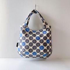 【再販なし】北欧 ラウンドバッグ 【キナリ】ハンドメイド