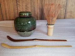 50番 茶入れと茶杓2本+おまけの茶筅