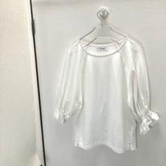 【アーバンリサーチ】SONTA LABEL ホワイト ギャザー 五分袖　シャツ