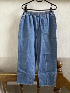 ヴィンテージ★SRORT TIMER裾カットオフ デニムクロップドパンツ★