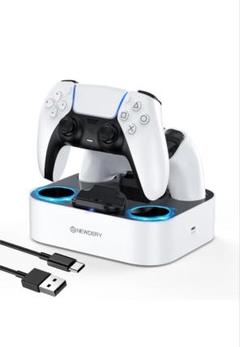 NEWDERY PS5 コントローラー 充電スタンド 急速充電 2台同時充電可能