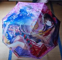 未使用品 東方Project 藤ちょこ先生描き下ろし 折り畳み日傘 傘袋付き