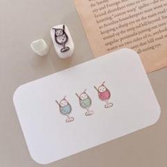消しゴムはんこ　シマエナガちゃんのクリームソーダはんこ　２点セットのサムネイル