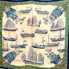 エルメス カレ90 JUNQUES ET SAMPANS 船