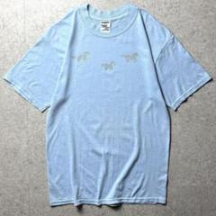 JERZEES 90s 半袖Tシャツ　アニマル　馬　ラインストーン　デコT M