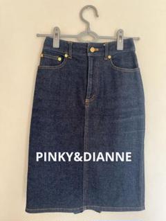 【美品】【pinkiy &dianne】白黒チェック タイトスカート ひざ丈 mimigrant 膝丈タイトスカート ひざ丈 メランジェノワール sk005