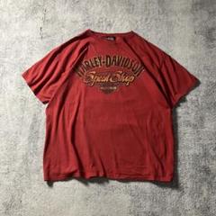 ハーレーダビッドソン 両面プリントTシャツ XL 赤 HARLEY ストリート