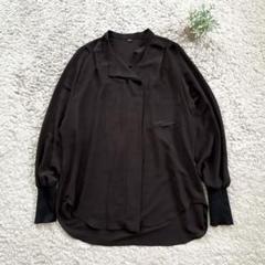 【SOV.】良品✨️ゆったりシルエットシャツ プルオーバー リブ袖 シンプル F