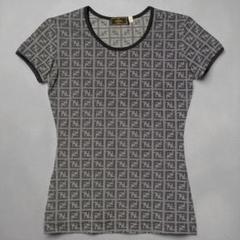 正規品☆FENDI☆ズッカ柄Tシャツ☆FFロゴ 総柄☆ジャガード
