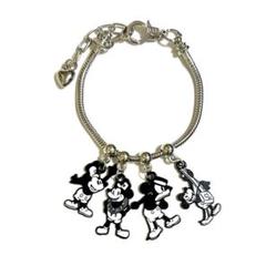 ミッキーマウス レトロ アニメ 白黒 ブレスレット ディズニー アクセサリー