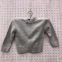 agnes b. ベビー古着 背面トカゲ模様編み ニットパーカー ジャケット