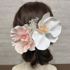 ヘッドパーツ　ピンク　アーティフィシャルフラワー