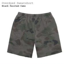 Overdyed Sweatshort Black Painted Camo