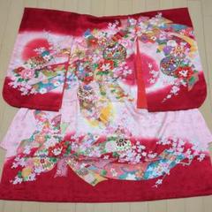 美品【日本製】正絹 お女の子着物＊ ＊襦袢付