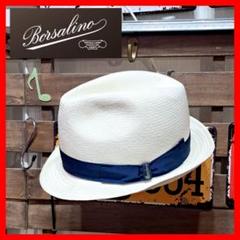 大きなサイズ！　Borsalino ボルサリーノ　中折れ　パナマハット　60