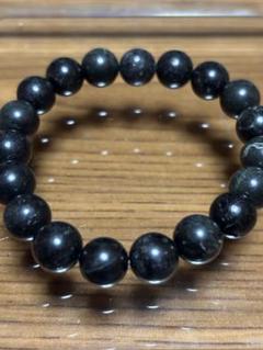 黒い天然石日本の石、神居古潭ブレスレット