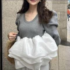 ROSIE SHIRT KNIT bibiy ニット Bibiy. ROSIE SHIRT KNIT WHITE