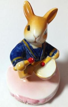 ANNYWOOD 　ウサ　 陶器　置物　オルゴール　レトロ