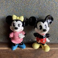 ディズニー　ミッキー&ミニーマウス　陶器製置物のサムネイル