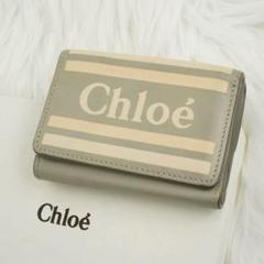 極美品　Chloe クロエ　折り財布　三つ折り　デカロゴ　ロゴグラム　ヴィック 極美品Chloe クロエ折り財布三つ折りデカロゴロゴグラムヴィック