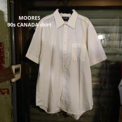 MOORESムーアズ/90s カナダ製 無地 シャツ
