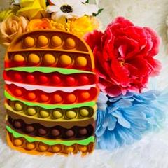 プッシュポップバブル ハンバーガー　おもちゃ　キッズ　カラフル