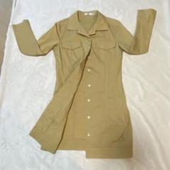 【UNIQLO➕J】ベージュ シャツワンピース 七分丈