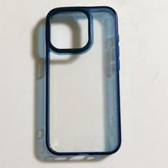 iPhone15 Proケース ブルー 強化ガラス カメラスタンド