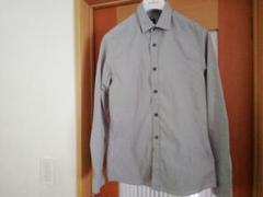 H&M イージーアイロン シャツ S グレー　170/92A