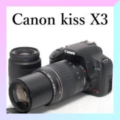 ✨初心者おすすめ✨スマホ転送付✨Canon Kiss X3 ダブルレンズ