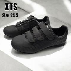 【新品】XTS ベルクロ スパイクシューズ 固定金具 黒 野球 24.5 ②のサムネイル