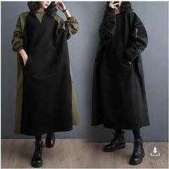 大きいサイズ レディース ロング　ワンピース　春 秋冬 新品 長袖　カーキ