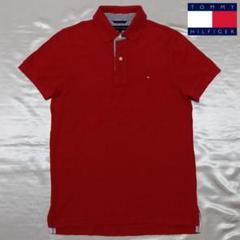 【TOMMY HILFIGER】トミーヒルフィガーの定番ポロシャツ（赤/S）