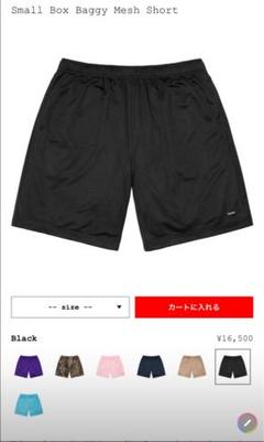 シュプリーム small Box Baggy mesh shortのサムネイル