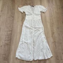 アナディス♡ラッセルレーススカラップワンピースホワイトレース
