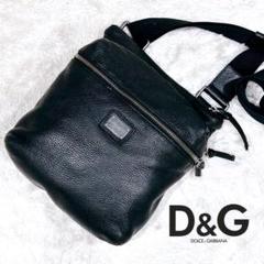 良品】ドルチェ&ガッバーナ レザー ショルダーバッグ ロゴ金具