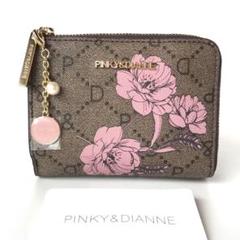 新品】ピンキー＆ダイアン✨フラワーペイント L字ファスナー折り