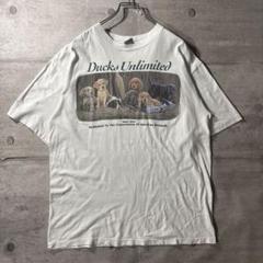 Ducks Unlimited 犬プリント USA製 Tシャツ XL
