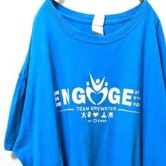 ギルダン チームブリュースター Tシャツ ブルー 青色 XL 古着