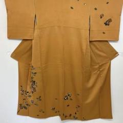 着】19568o 付下げ 金駒刺繍 枝花文様 着物 - メルカリ