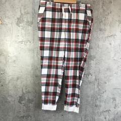 az91古着　チェックパンツ　パジャマパンツ　白　赤　黒　青　緑　黄