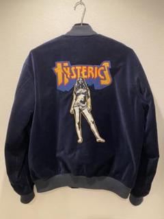 ヒステリックグラマー HYSTERIC ベロアジャケット 希少XL ネイビー ヒステリックグラマー HYSTERIC ベロアジャケット 希少XL