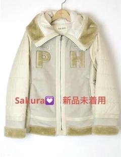 ピンクハウス　ロゴ　フェイクムートン使い　中綿ブルゾン kotohayokozawa×PINK HOUSE QUILTING REVERSIBLE BLOUSON