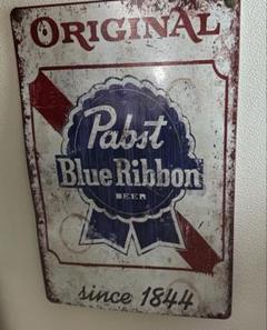 パブストブルーリボンPabstBlueRibbon レトロ ブリキ看板