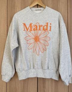 【正規品】マルディメクルディ 刺繍スウェット ヘザーパープル 韓国限定品 正規品】マルディメクルディ 刺繍スウェット ヘザーパープル