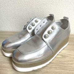 け*ん様 STACCATO ホワイトレザー ローファー スリッポン24.5美品 STACCATO｜スタッカートのスリッポン・ローファー（フラット