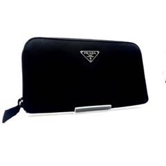 美品　PRADA プラダ　三角ロゴ　財布　ウォレット　ナイロン　ブラック